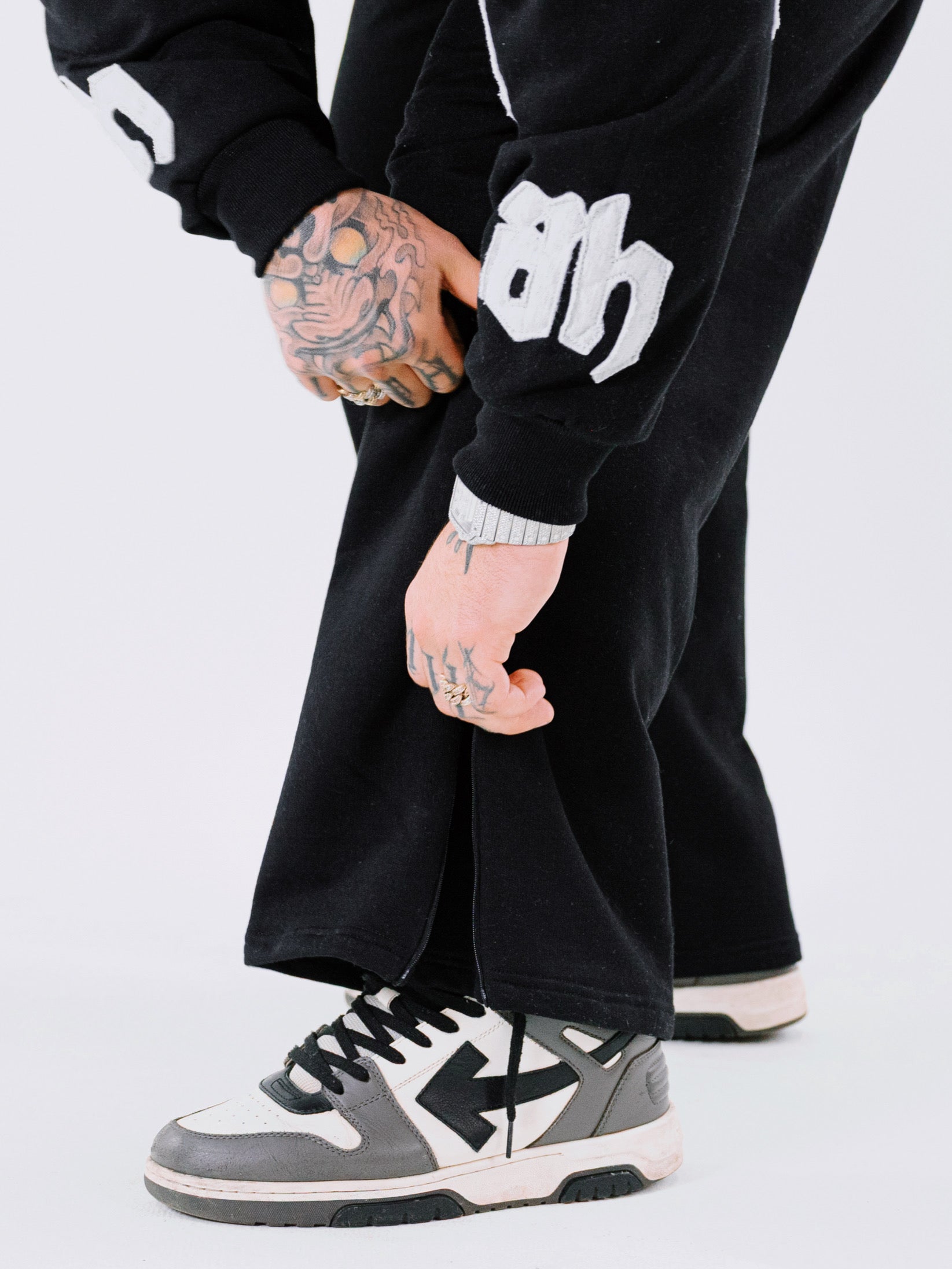 Pantalon baggy and flare negro