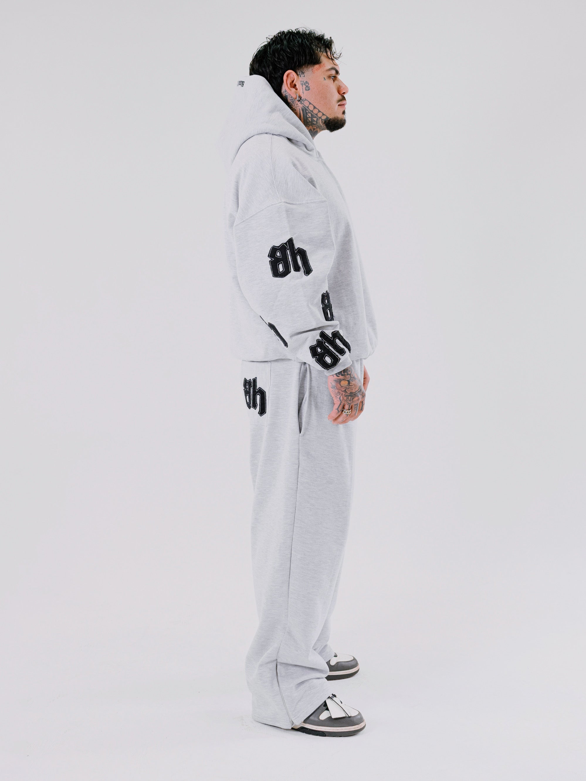 Pantalon baggy and flare gris