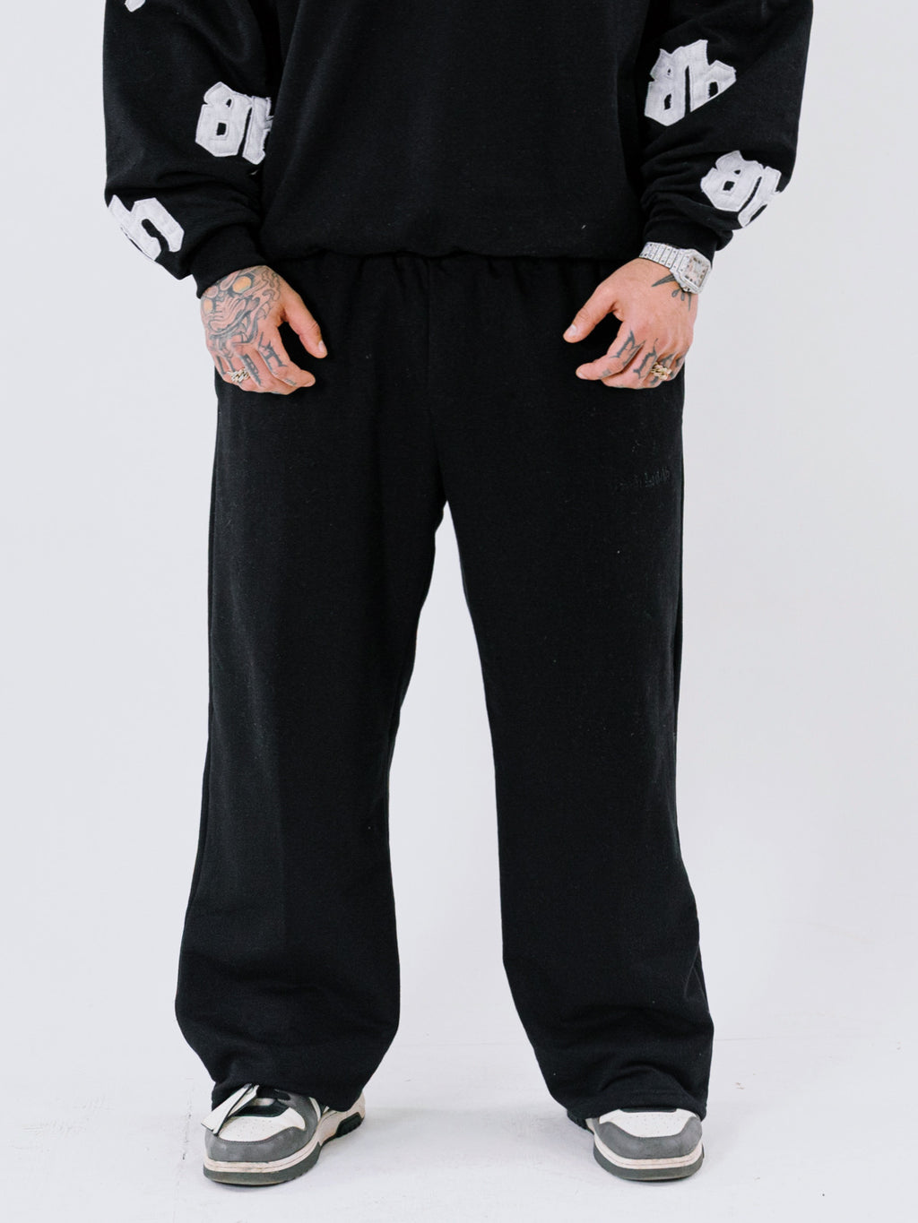 Pantalon baggy and flare negro
