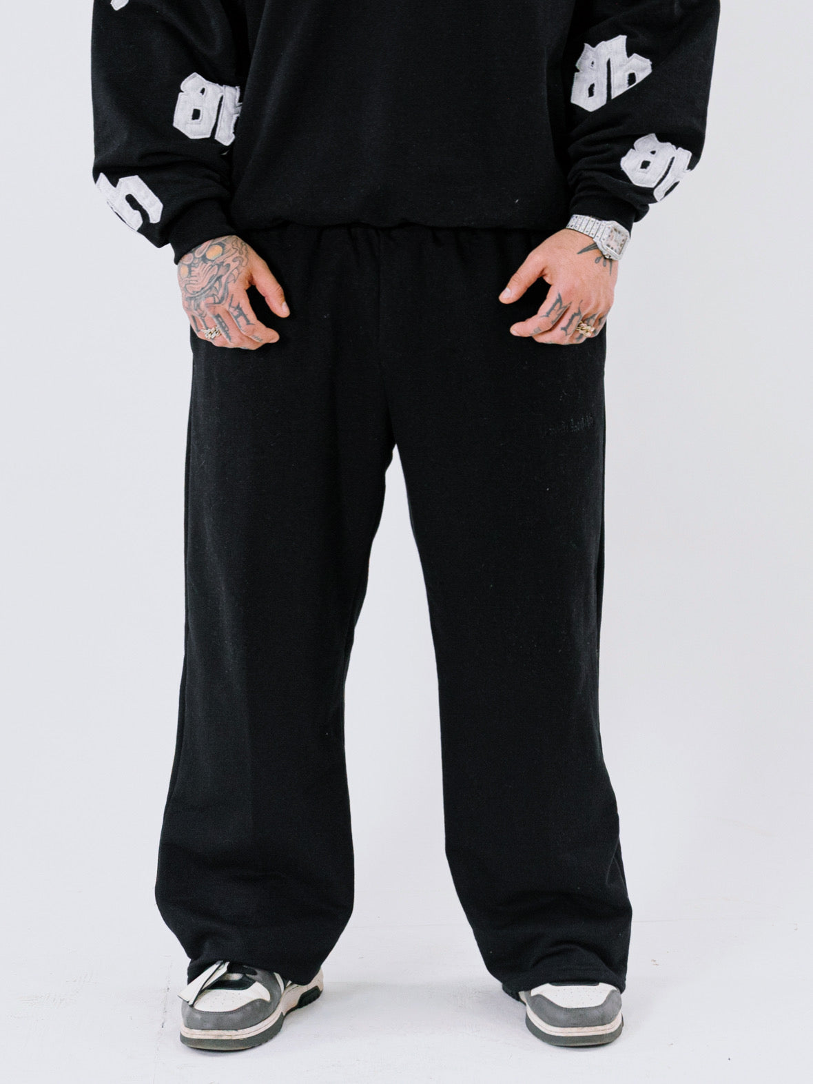 Pantalon baggy and flare negro