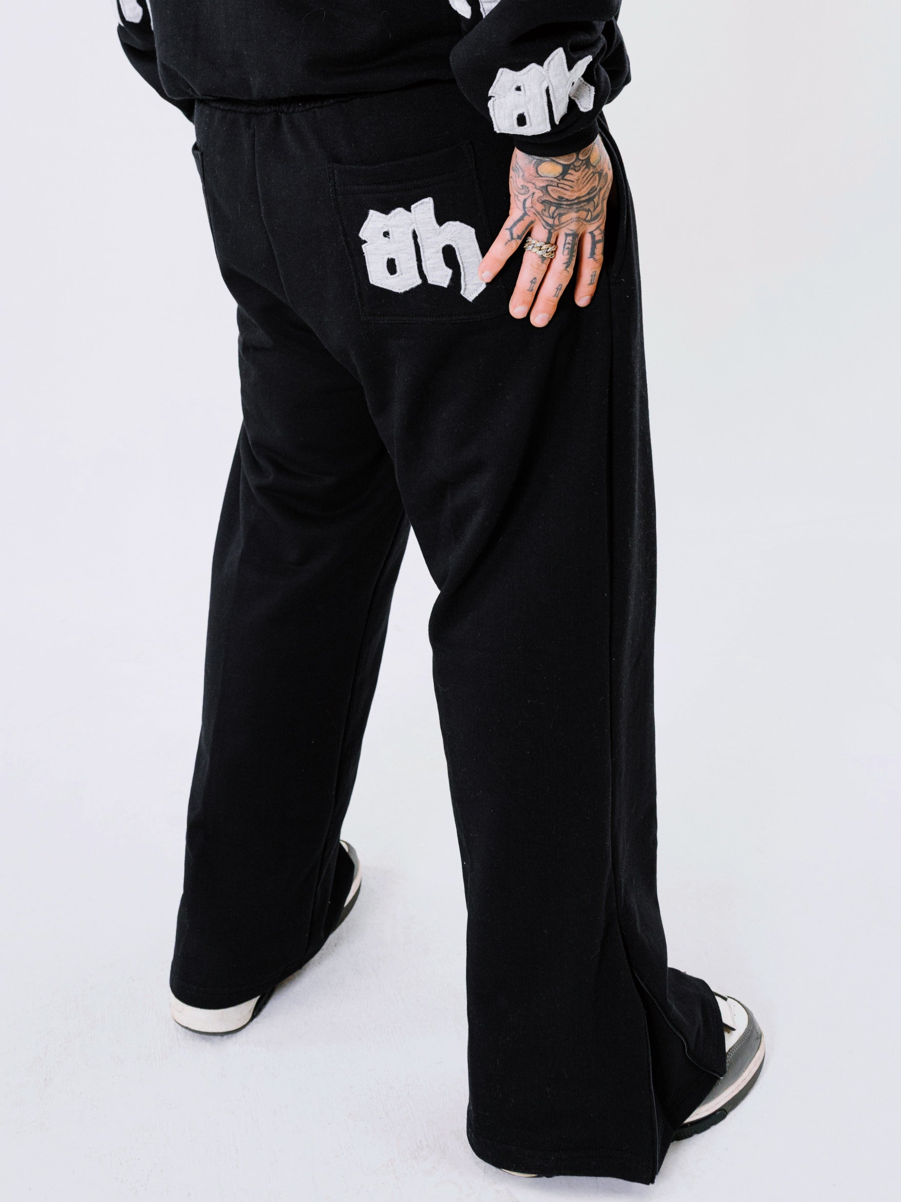 Pantalon baggy and flare negro