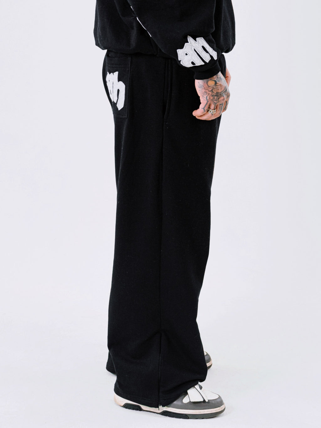 Pantalon baggy and flare negro