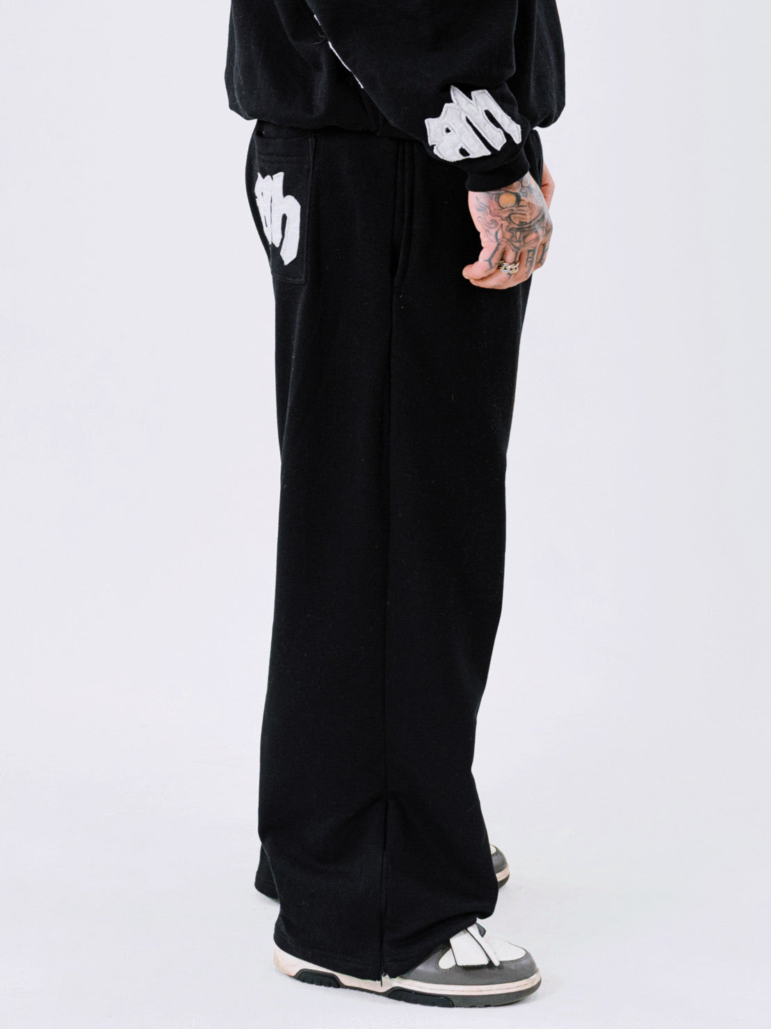 Pantalon baggy and flare negro