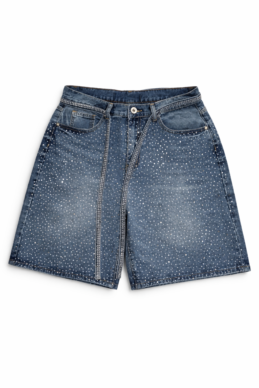 Short brillante azul