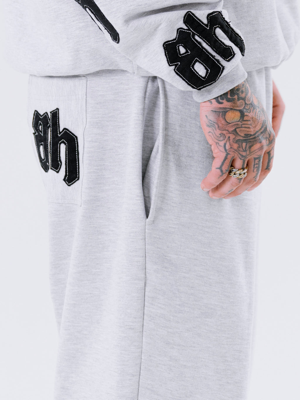 Pantalon baggy and flare gris