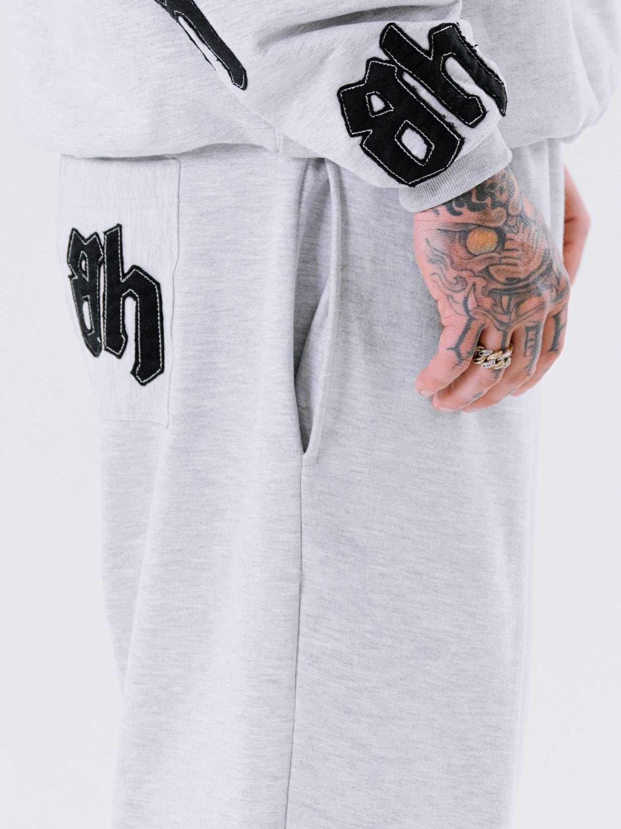 Pantalon baggy and flare gris